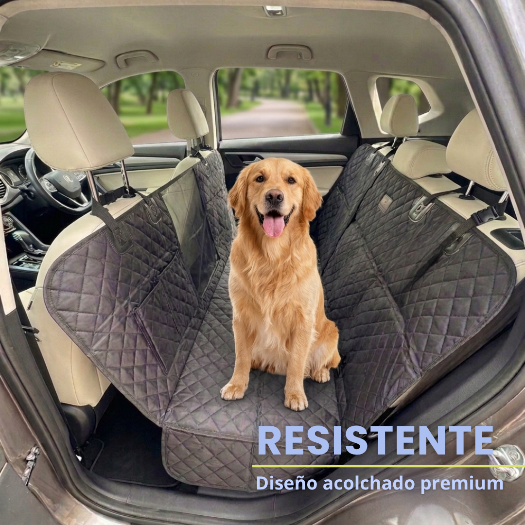 Protector de Asiento Trasero para Mascotas, Impermeable, Antideslizante y Resistente con ancla
